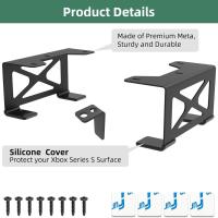 Soporte De Metal Para Escritorio Compatible Con Xbox One S/X Soporte De Computadora Bajo Escritorio Organizador De Almacenamiento - details 1