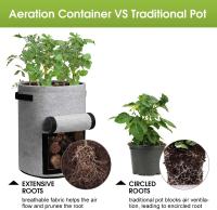 Bolsas De Cultivo De Verduras De Tamaño Grande Y Pequeño Bolsas De Crecimiento De Plantas De Tela No Tejida Para Jardín Y Estufa Herramientas Verticales Para Patatas - details 4