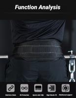 Cinturón De Mancuerna Para Levantamiento De Pesas Y Entrenamiento De Fuerza En El Gimnasio Correa De Cintura Gruesa Para Ejercicios De Peso Muerto Y Dominadas - details 1