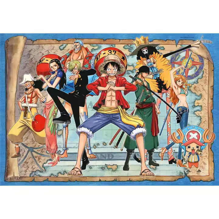 Clementoni-35137 Puzzle Adulto One Piece 500 Piezas Caja Cubo Edición Especial - Desde 14 Años (35137), Multicolor - 1