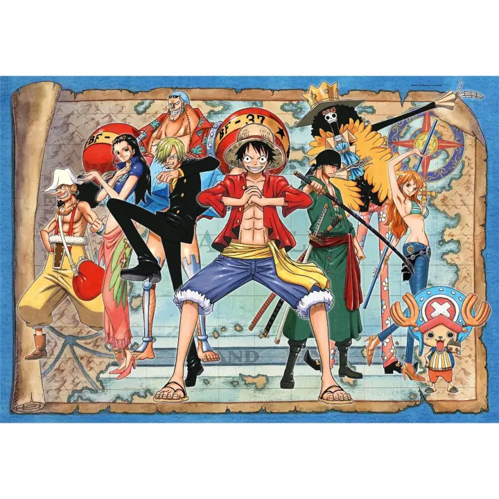 Clementoni-35137 Puzzle Adulto One Piece 500 Piezas Caja Cubo Edición Especial - Desde 14 Años (35137), Multicolor - 1