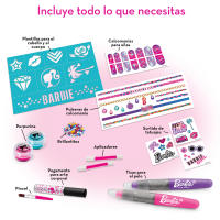 Barbie - Set belleza glitter 3 en 1: mechas, manicura y tatuajes para niñas - details 5