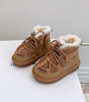 Botas De Nieve Para Niños 2024 Nuevas De Invierno Cuero Genuino Con Piel Suave Calientes Antideslizantes Moda Zapatos Para Bebés Niños Y Niñas 1-6 Años - details 5