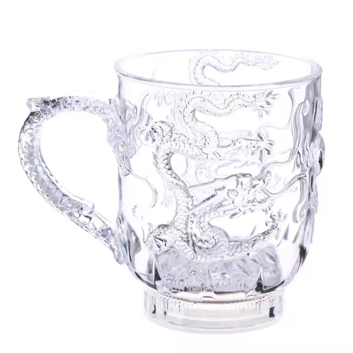 Taza De Bebida Luminosa De Dragon 285ml Con Inducción De Líquido Taza De Vino Y Whisky De Acrílico Batería Iluminación Para Fiesta Y Vacaciones - 1