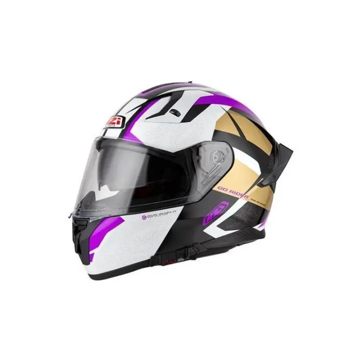 Casco Integral NZi go rider blanco rosa dorado + pinlock incluido - 1
