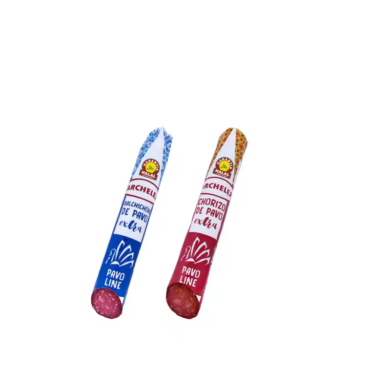 Salchichón y Chorizo Extra Vela De Pavo "Halal" Carchalejo - 1 Pieza de 1,5 kg Aprox  Un Festín de Sabor y Calidad en Abundancia, el Complemento Perfecto para tus Celebraciones y Placer Gastronómico Sin Límites. - 1