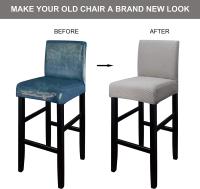 Cubierta De Silla Elástica De Spandex Con Trenzado Para Bar Stool Cubierta De Asiento Sólida Decoración Para Hogar Hotel Banquete Silla De Comedor Moderna - details 2