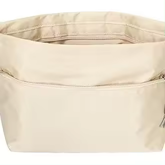 Organizador de bolsos, organizador de bolsos expandible, cierre de cremallera, nailon impermeable, color beige - 1