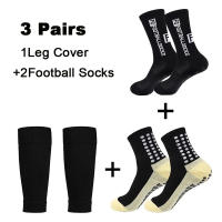 3 Pares De Calcetines Y Protecciones De Rodilla Para Hombres Non Slip Para Fútbol Y Baloncesto Calcetines De Terciopelo De Nylon De Altura Rodilla Protección De Calf Para Deportes Adultos Y Adolescentes - details 1