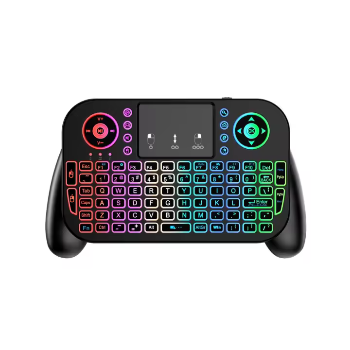 Teclado Mini RGB Bluetooth 5.0 2.4G Wireless Dual-mode Recargable Con Touchpad Para Android TV Box Teclado Inalámbrico Para Laptop - 1