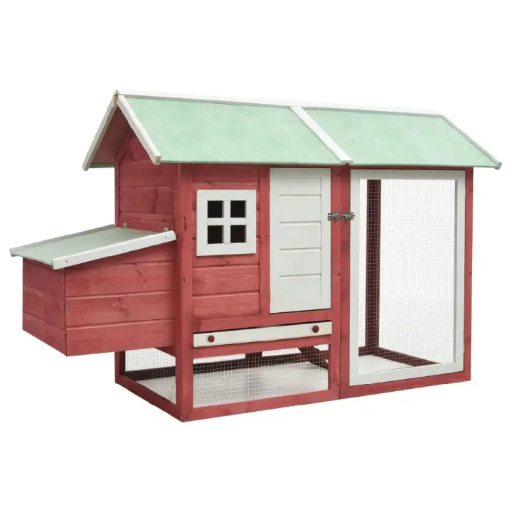 vidaXL GALLINERO MADERA MACIZA DE PINO Y ABETO ROJO 170X81X110 CM - 1