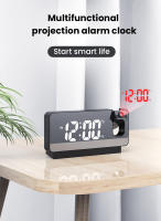 LED Digital Projection Alarm Clock 180° Rotation USB Electronic Ceiling Projector Alarm Clock For Bedroom Bedside Desktop Clock - details 0