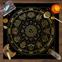 Mantel De Tela Para Cartas De Tarot 1pc Alfombra De Acrílico Para Juego De Tablero Prophecy Astrología Zodiac Altar Cloth - details 10
