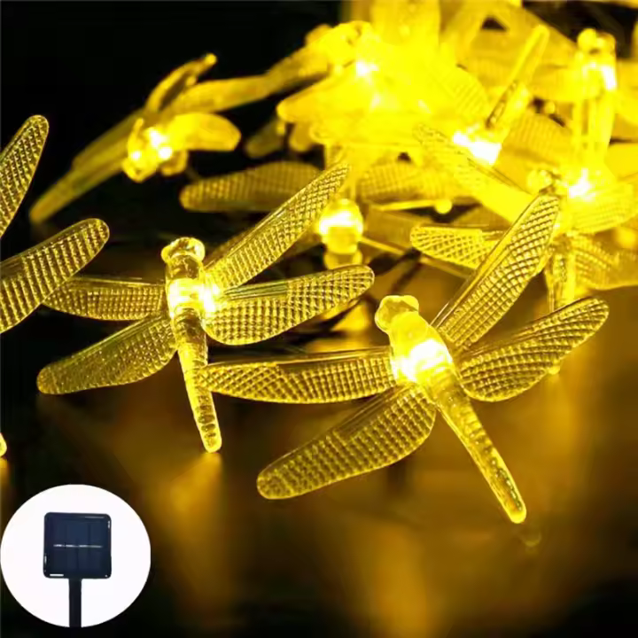 Luces Solares De Libélula Para Jardín 6LED Impermeables Con Palito Para Decoración De Camino Patio Exterior - 1
