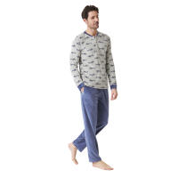 J&J Brothers-Pijama invierno manga larga terciopelo JJBDP5300 para Hombre