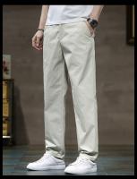 Pantalones Casuales Para Hombre Verano Seda Helada Delgados De Color Sólido Rectos Sueltos Moda Ligeros Negocios Pantalones Largos - details 12
