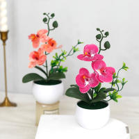 Orquídea Simulada De Mariposa En Maceta Flor Artificial Para Decoración Interior Exterior Oficina Hogar Bodas Estilo Bonsái - details 10