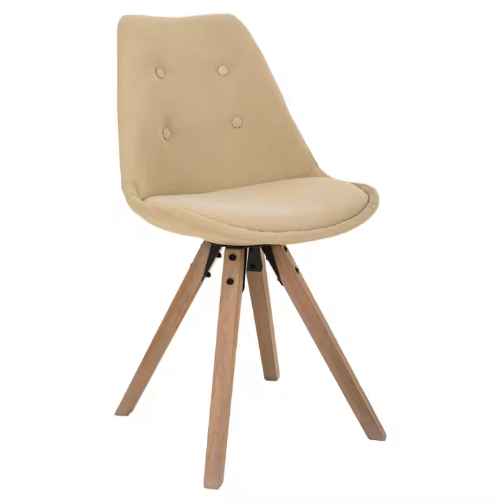 WANDERLUST DECO Silla de madera color crema 48x44x47/84h cm - 1