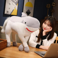 Juguete De Peluche Kawaii 50cm Caballo Delfín Transformado Suave Almohada De Animal Dibujos Animados Regalo De Navidad Para Niños - details 2