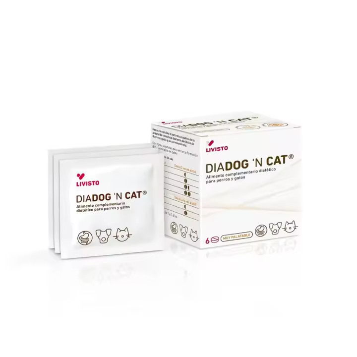 DIADOG’N CAT 6 comprimidos suplemento para la recuperación intestinal y regula el tránsito digestivo Livisto - 1