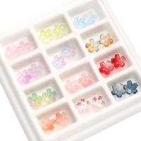 10Pcs Perlas De Vidrio Con Diseño De Flor De Cerezo Perforada Tres Dimensiones Únicas Para Creación De Joyería DIY Pulseras Y Pendientes - details 6