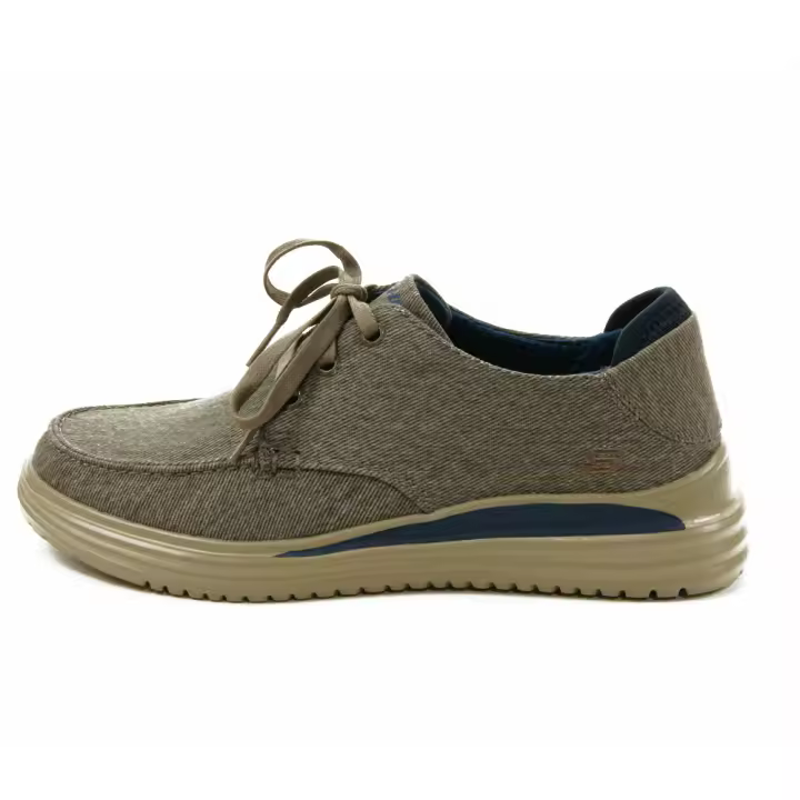 Skechers mod. 204471 zapato sport para hombre en tejano, cordones - 1