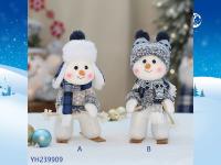 Muñeco De Nieve De Navidad Azul Encantador Muñeco De Nieve De Navidad Figura De Muñeco De Nieve Esquiando Colgante Para Árbol De Navidad Regalo De Año Nuevo - details 2