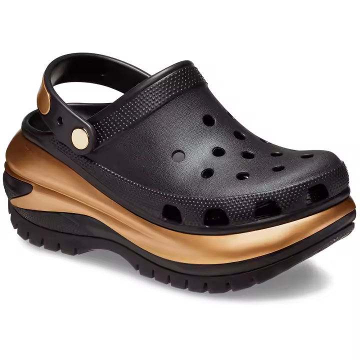 Crocs Zuecos Mega Crush Metallic Negro - 1