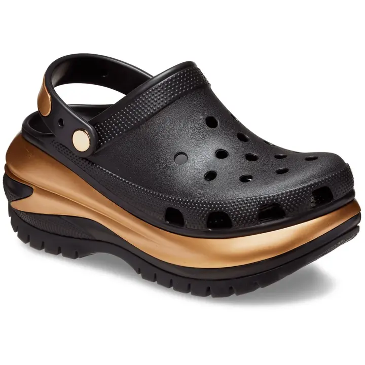 Crocs Zuecos Mega Crush Metallic Negro - 1