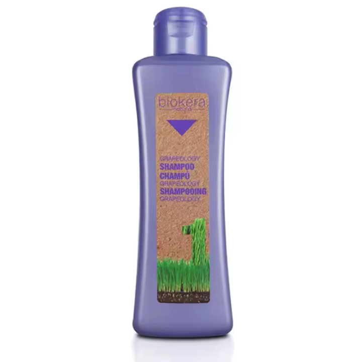 Champú Biokera Grapeology Salerm 300ml - Nutre, hidrata y revitaliza el cabello rubio o decolorado - 1