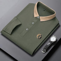 Camiseta Polo De Manga Larga Para Hombre Verano Transpirable Cómoda Bordada Algodón Top Para Ropa De Negocio Estilo Casual - details 7
