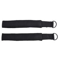 2pcs Anillas De Pilates Dobles Con Correas Para Pies En Negro Equipo De Fitness Reformer Con D-rings Bandas De Resistencia De Poliéster - details 10
