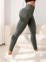Leggings De Yoga Para Mujer Con Cintura Alta Elástica Y Sin Costuras Tallas Verdaderas Pantalones Deportivos Slim Para Entrenamiento Correr Y Fitness - details 6