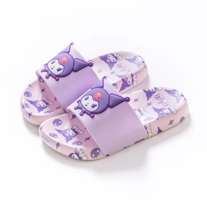 Sandalias Antideslizantes De Verano Sanrio Hello Kitty Para Niñas Con Diseño Kawaii Kuromi My Melody Cinnamoroll Transpirables De PVC Para Uso En Interiores Y Exteriores Playa Y Baño - 1
