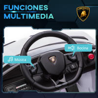 HOMCOM Coche Eléctrico Lamborghini para Niños Coche de Batería 12V Velocidad Max.5 km/h Puerta de Tijera con Control Remoto MP3 Luces y Cinturón de Seguridad - details 6