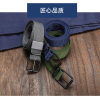 Cinturón De Lona Negra 110/130cm Con Hebilla De Cuero Para Hombres Y Mujeres Estilo Casual Para Combinar Con Jeans Deporte Al Aire Libre - details 5