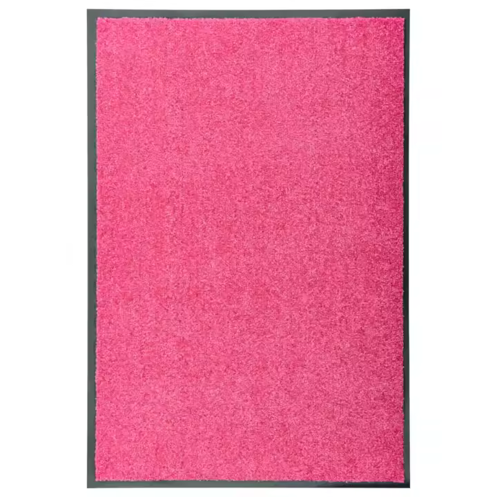 vidaXL Felpudo lavable rosa 60x90 cm - 1