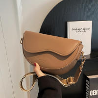 Bolso De Hombro Pequeño Vintage Para Mujer En Color Sólido Con Correa Ancha Y Estilo Sillín De Cuero PU Moda - details 18