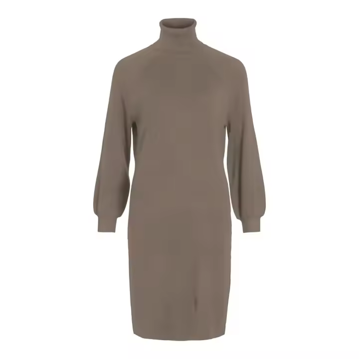 VILA Vestido Mujer VIOSTRIA ROLL NECK L/S KNIT DRESS - NOOS - 1
