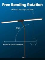 ORION91 Lámpara LED Fijar Mesa Flexo Gigante Color Negro🖤5 Tonos de Luz Regulable (73x80 cm) Oficina Teletrabajo Escritorio Ordenador - SpazioLuzio - details 2