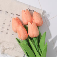 5Pcs Bouquet De Tulipes Artificiales PE Para Decoración Interior De Hogar Y Jardín Decoración De Boda Y Vaso Exterior - details 7