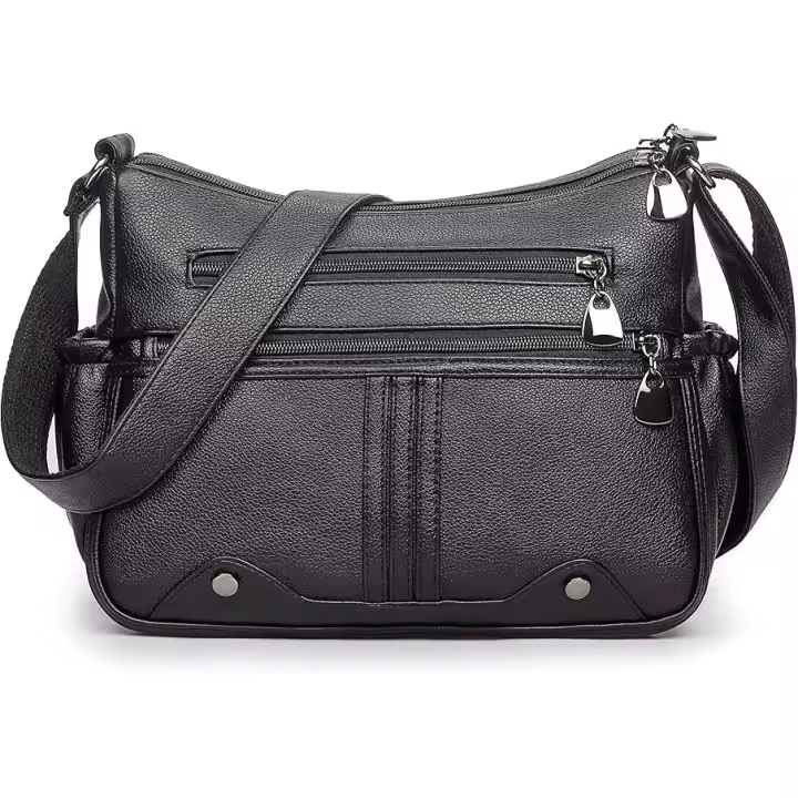Bolsos de Mano para Mujer, Bandolera Mediana, multibolsos, de Piel - 1