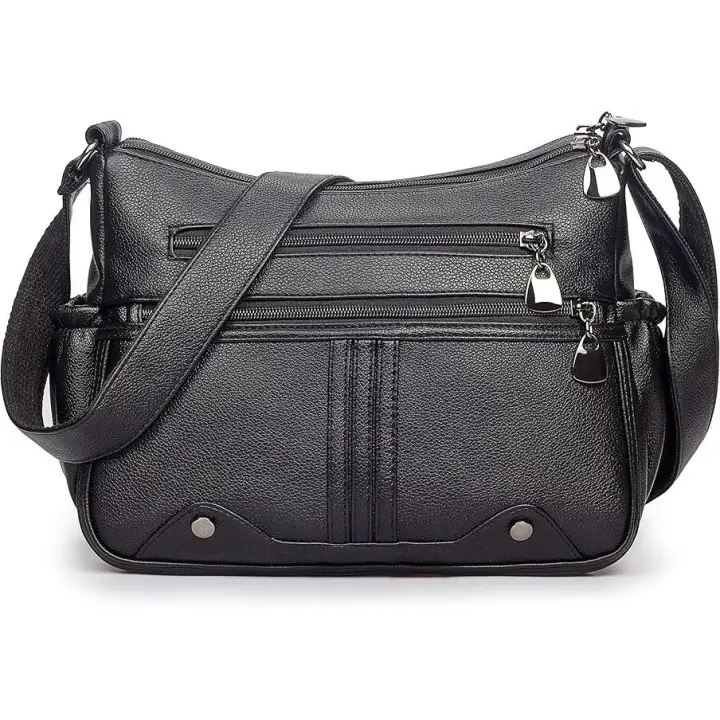 Bolsos de Mano para Mujer, Bandolera Mediana, multibolsos, de Piel - 1