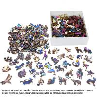 Puzzle De Madera En Forma De Animal Colorido Para Adultos Y Niños Jigsaw Único De Succulentas Sin Químicos De Origen Mainland China - details 5