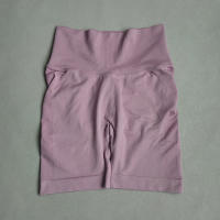 Shorts De Yoga Para Mujer Deporte Cortas De Cintura Alta Sin Costuras Para Gimnasio Y Ciclismo Elevador De Glúteos Fitness - details 4
