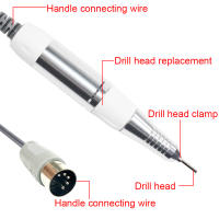 Máquina De Uñas Eléctrica LNWPYH 35000rpm Con 5 Pinos Mano De Obra Pedicura Herramienta De Belleza Accesorio De Reemplazo Para Manicura - details 1