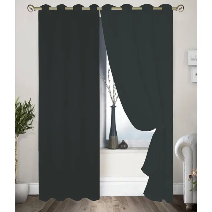KUMY Cortina Opaca 300 x 250cm Control de Luz y Privacidad Bloqueo Eficaz de Luz Aislamiento Térmico 8 ojales Estilo elegante para Tus Espacios 1 Pieza - 1