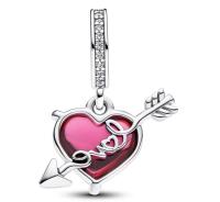 Pandora Moments - Charm en Plata de Lei con Cristal de Murano Rojo esmerilado, viene en su Caja de Joint original. - details 0