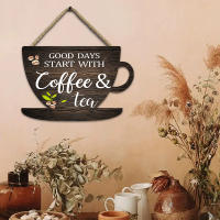 Cartel De Madera Para Café Y Té Decoración Rustica Para Cocina Y Comedor Bar De Café Estilo Americano Adorno Para Pared Del Hogar - details 3