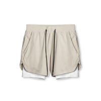 Shorts De Verano 2023 Para Hombre Deporte Fitness Running Doble Capa Quick-drying Two-in-One Estilo Casual Cierre Con Cordón - details 14